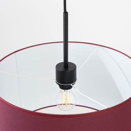 Viseča svetilka NEVIA na kablu 1xE27/15W/230V, premer 40 cm, rdeča