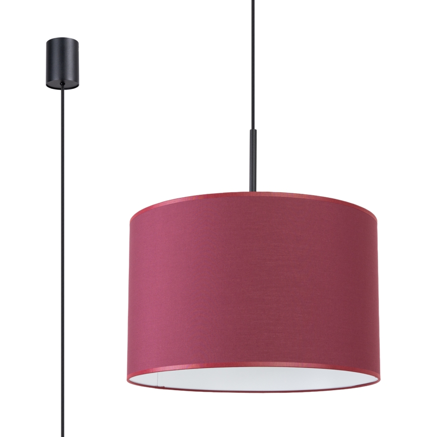 Viseča svetilka NEVIA na kablu 1xE27/15W/230V, premer 40 cm, rdeča