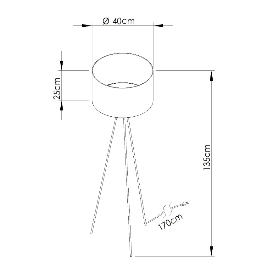 Stoječa svetilka NEVIA 1xE27/15W/230V bež/marmorni dekor