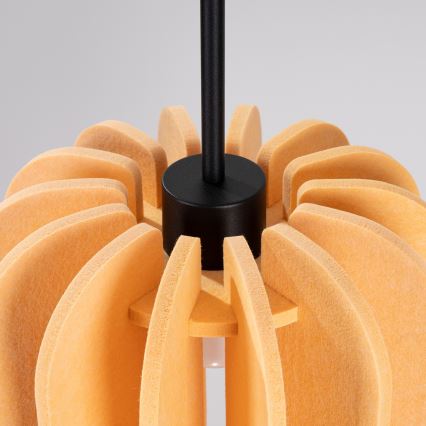 Viseča svetilka na kablu MULA 1xE27/15W/230V, premer 27 cm, rumena