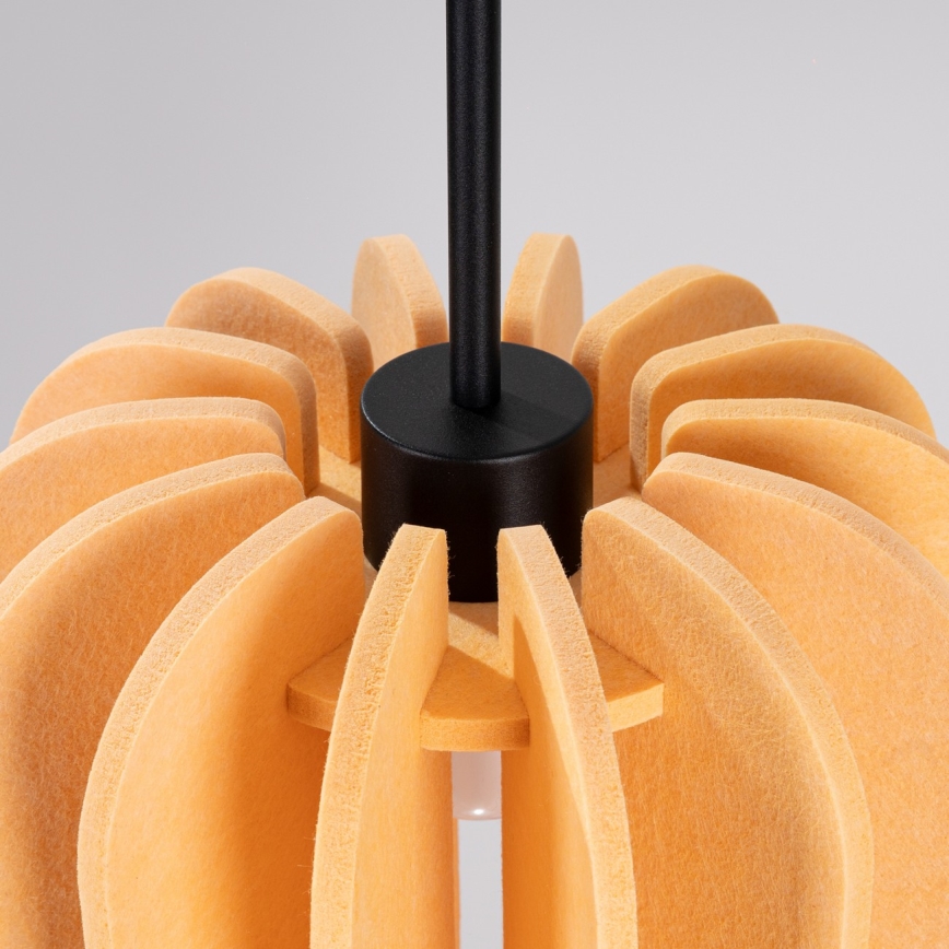 Viseča svetilka na kablu MULA 1xE27/15W/230V, premer 27 cm, rumena