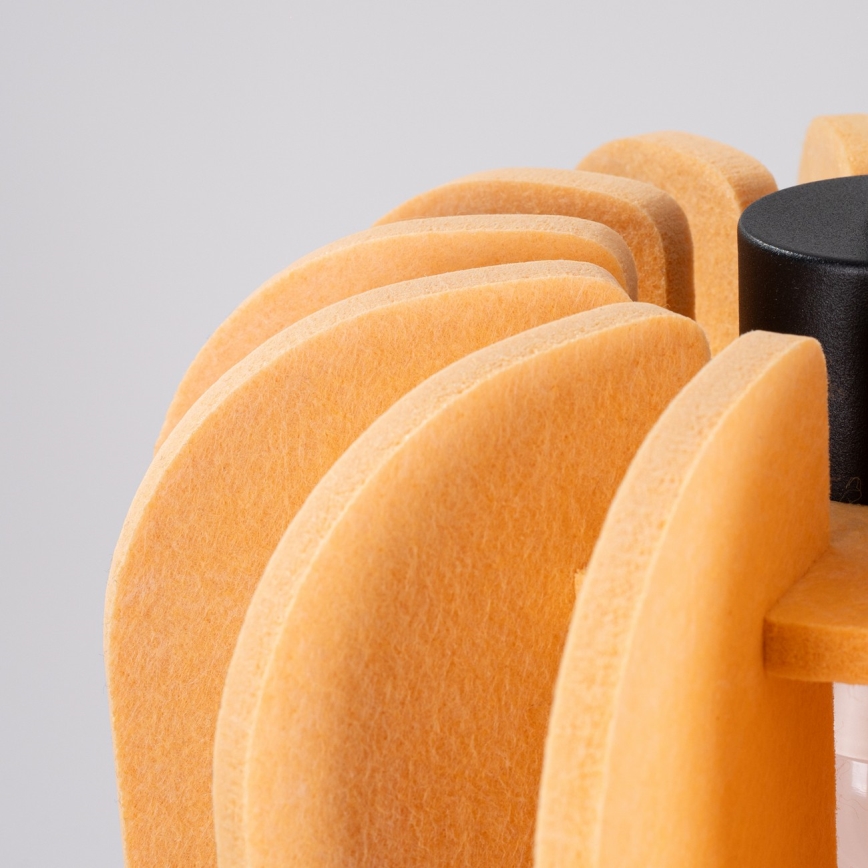 Viseča svetilka na kablu MULA 1xE27/15W/230V, premer 27 cm, rumena