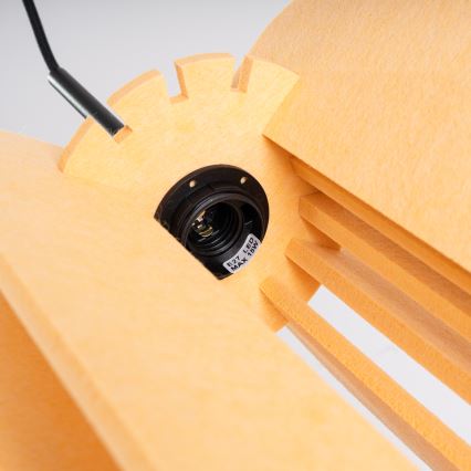 Viseča svetilka na kablu MULA 1xE27/15W/230V, premer 27 cm, rumena