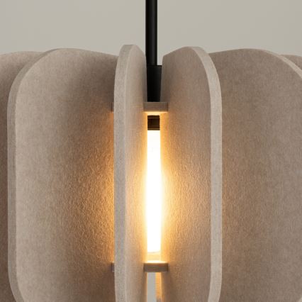 Lestenec na kablu MULA 1xE27/15W/230V, premer 45 cm, kremne barve