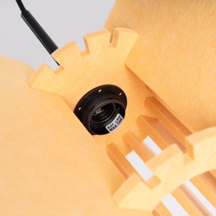 Lestenec na kablu MULA 1xE27/15W/230V Ø 45 cm rumena