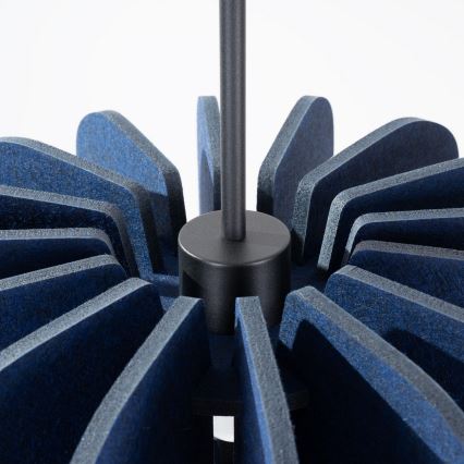 Viseča svetilka na kablu MULA 1xE27/15W/230V premer 45 cm modra