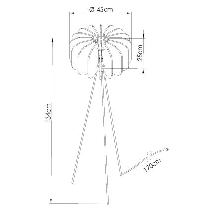 Talna svetilka MULA 1xE27/15W/230V kremna