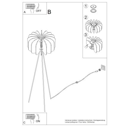 Talna svetilka MULA 1xE27/15W/230V kremna