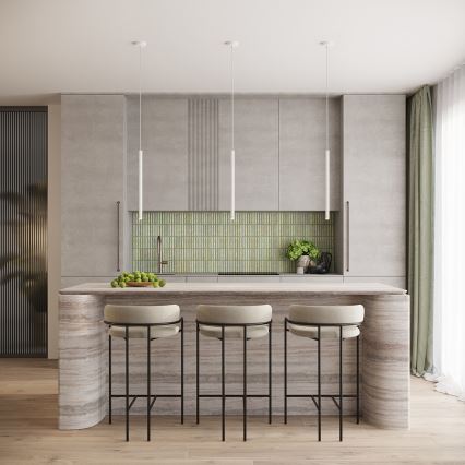 Lestenec na vrvici ARCHE 2xG9/8W/230V bela