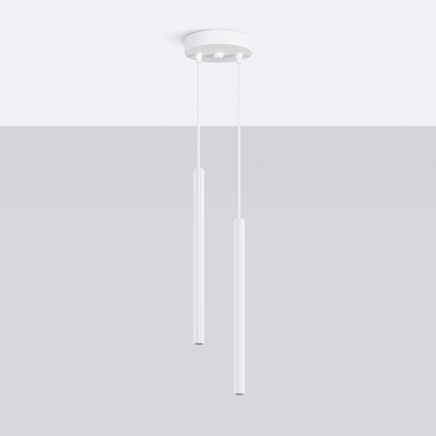 Lestenec na vrvici ARCHE 2xG9/8W/230V bela