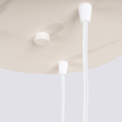 Lestenec na kablu ESTRIA 3xE14/10W/230V premer 30 cm v kremni barvi