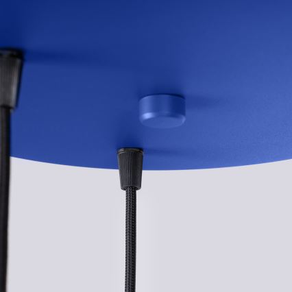 Lestenec na kablu ESTRIA 3xE14/10W/230V premer 30 cm modra