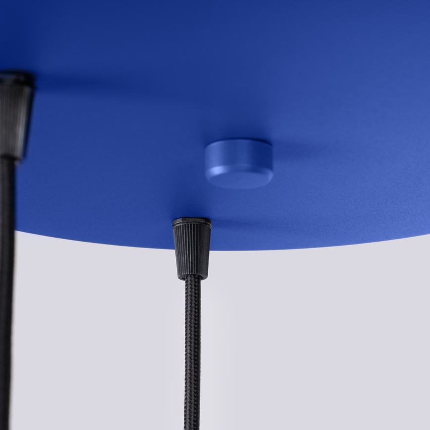 Lestenec na kablu ESTRIA 3xE14/10W/230V premer 30 cm modra