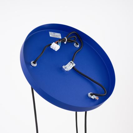 Lestenec na kablu ESTRIA 3xE14/10W/230V premer 30 cm modra