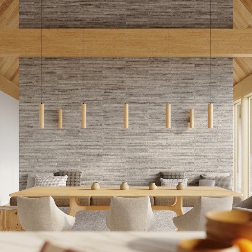 Stensko svetilo LINO 2xGU10/10W/230V bukov