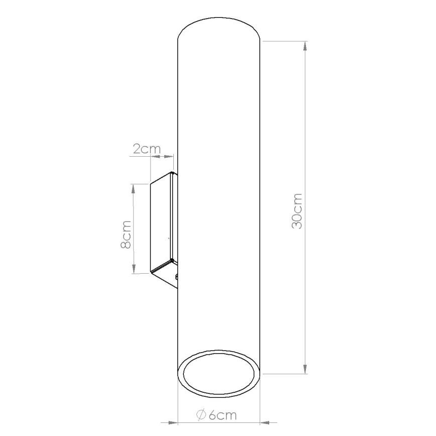 Stensko svetilo LINO 2xGU10/10W/230V bukov