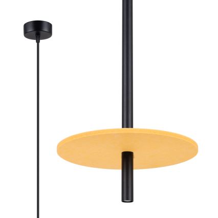 Viseča svetilka na vrvici FELTRO 1xG9/8W/230V črna/rumena