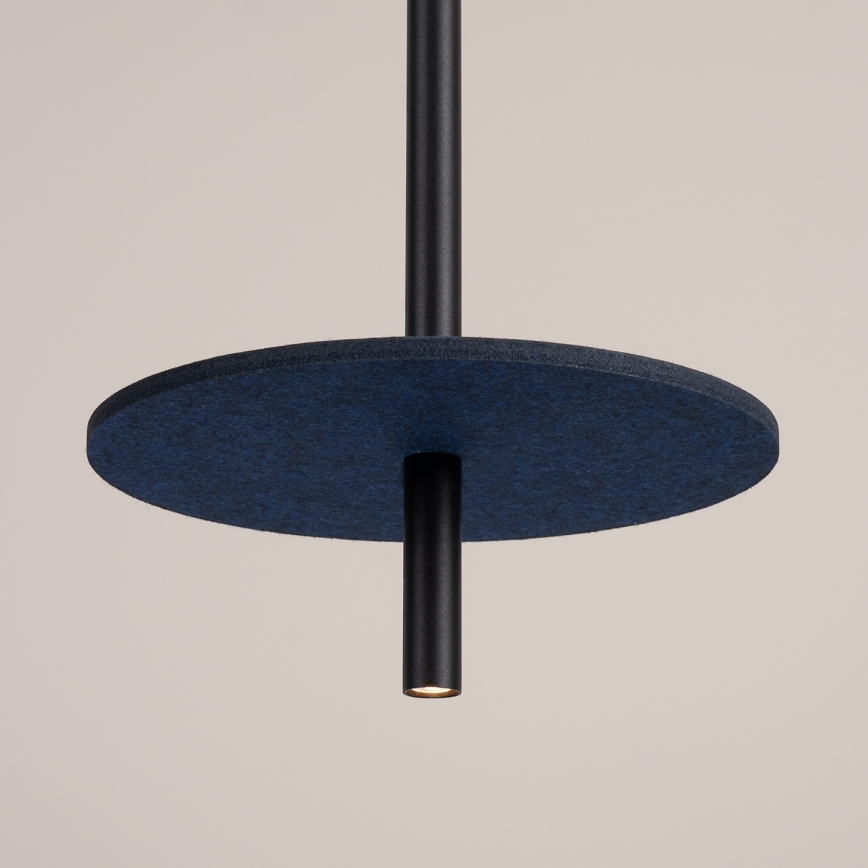 Viseči lestenec FELTRO na kablu 1xG9/8W/230V črn/moder