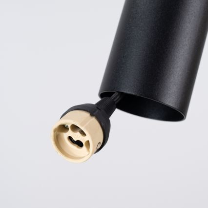 Viseča svetilka PELTA na kablu 1xGU10/10W/230V črna/rumena