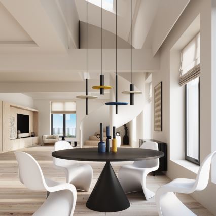 Lestenec na kablu PELTA 1xGU10/10W/230V črna/modra