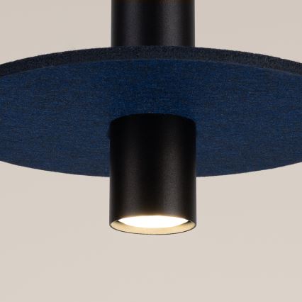 Lestenec na kablu PELTA 1xGU10/10W/230V črna/modra