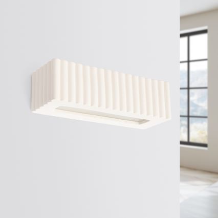 Stenska svetilka RIGATA 1xE27/15W/230V keramika/bela