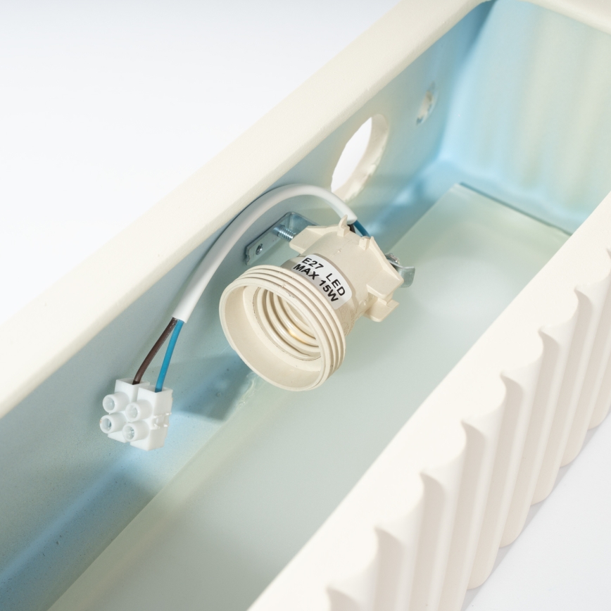 Stenska svetilka RIGATA 1xE27/15W/230V keramika/bela