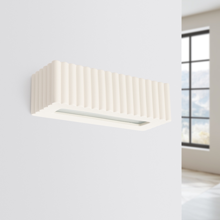 Stenska svetilka RIGATA 1xE27/15W/230V keramika/kremna