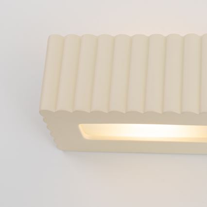 Stenska svetilka RIGATA 1xE27/15W/230V keramika/kremna