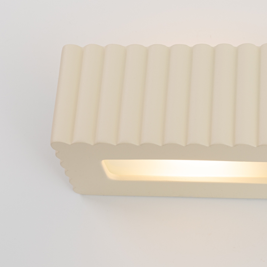 Stenska svetilka RIGATA 1xE27/15W/230V keramika/kremna