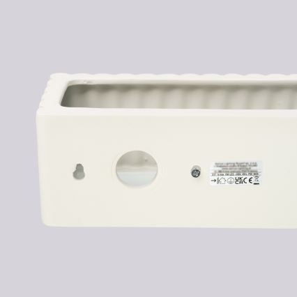 Stenska svetilka RIGATA 1xE27/15W/230V keramika/kremna