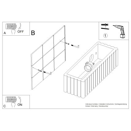 Stenska svetilka RIGATA 1xE27/15W/230V keramika/kremna