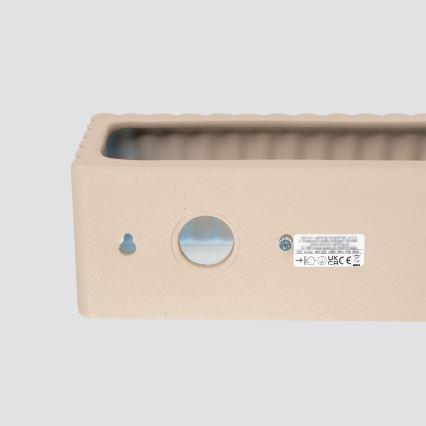 Stenska svetilka RIGATA 1xE27/15W/230V, keramična, taupe