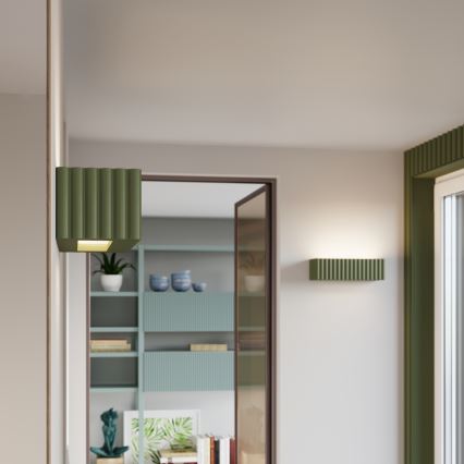 Stenska svetilka RIGATA 1xE27/15W/230V keramika/zelena