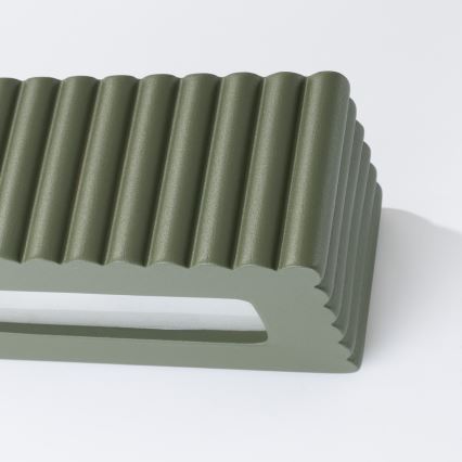 Stenska svetilka RIGATA 1xE27/15W/230V keramika/zelena