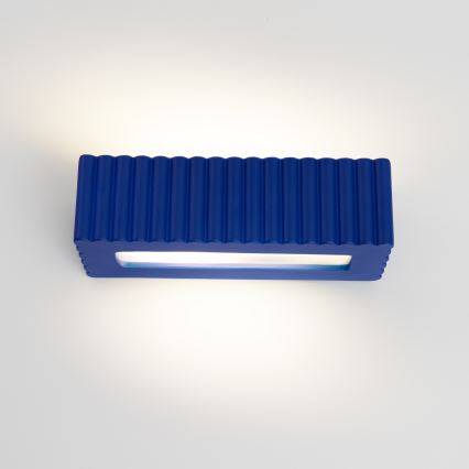 Stenska svetilka RIGATA 1xE27/15W/230V keramika/modra