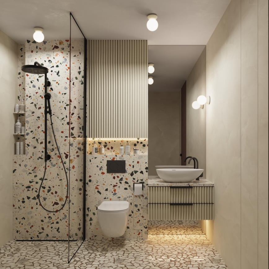 Kopalniško stensko svetilo ZORI 1xG9/8W/230V IP44 bež