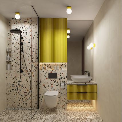 Kopalniško stensko svetilo ZORI 1xG9/8W/230V IP44 rumeno