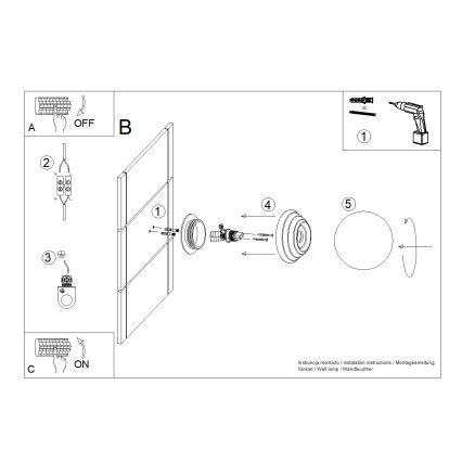 Kopalniška stenska svetilka ZORI 1xG9/8W/230V IP44 zelena