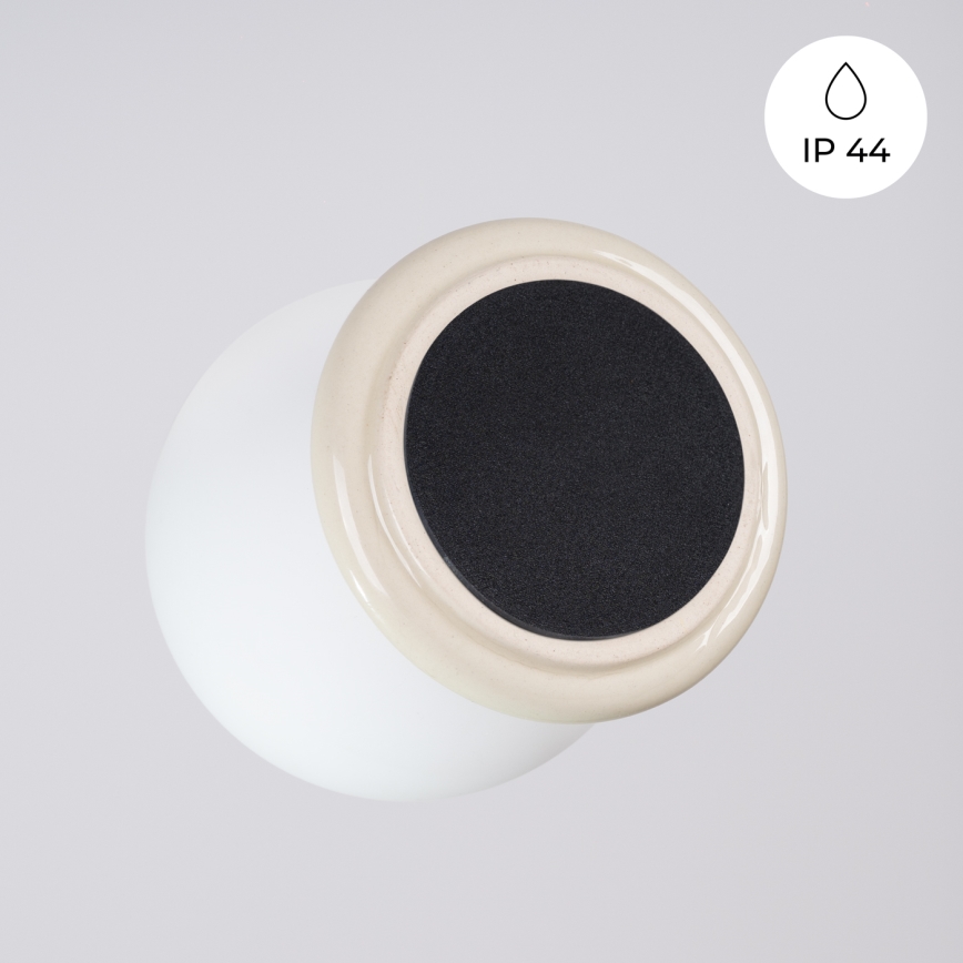 Stropna svetilka za kopalnico ZORI 1xG9/8W/230V, premer 12 cm, IP44, v bež barvi