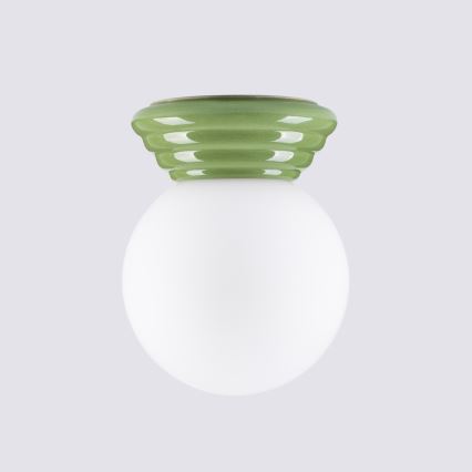 Kopalniška stropna svetilka ZORI 1xG9/8W/230V, premer 12 cm, IP44, zelena