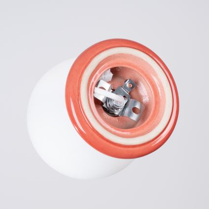 Kopalniška stropna svetilka ZORI 1xG9/8W/230V, premer 12 cm, IP44, rožnata