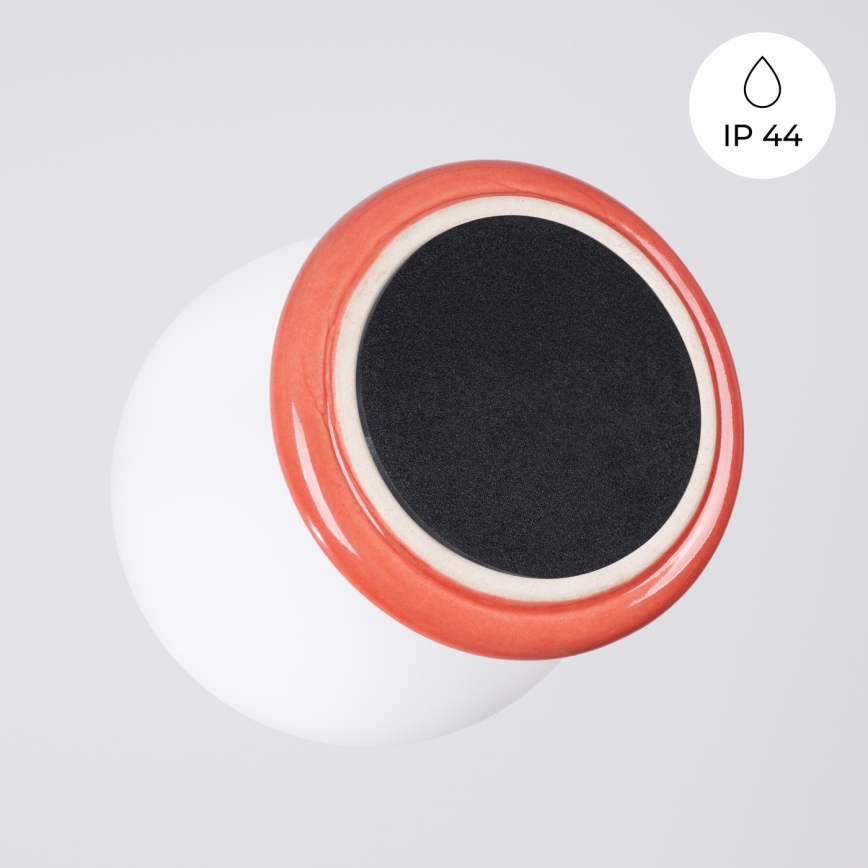 Kopalniška stropna svetilka ZORI 1xG9/8W/230V, premer 12 cm, IP44, rožnata