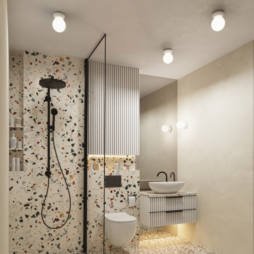 Kopalniška stenska svetilka ZORI 1xG9/8W/230V IP44 bela