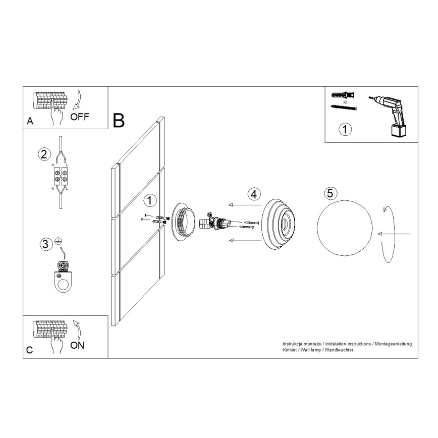 Kopalniška stenska svetilka ZORI 1xG9/8W/230V IP44 bela