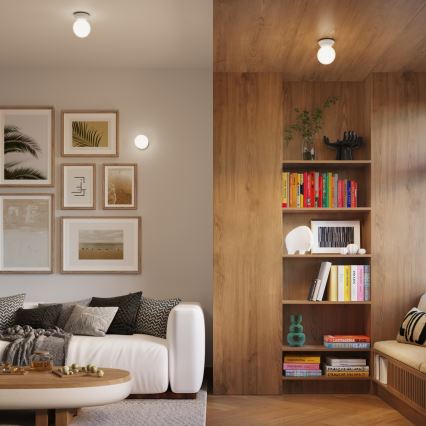 Stropna svetilka za kopalnico ZORI 1xG9/8W/230V Ø 12 cm IP44 bela