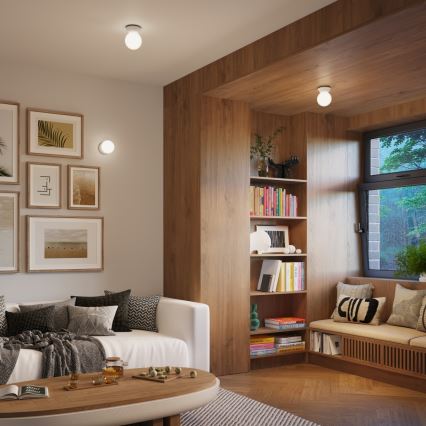 Stropna svetilka za kopalnico ZORI 1xG9/8W/230V Ø 12 cm IP44 bela