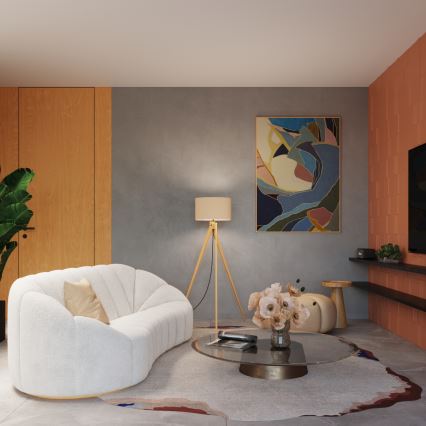 Stoječa svetilka NATT 1xE27/15W/230V taupe