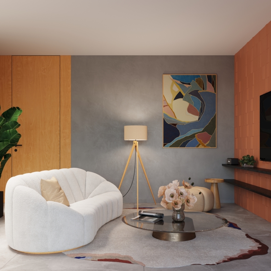 Stoječa svetilka NATT 1xE27/15W/230V taupe