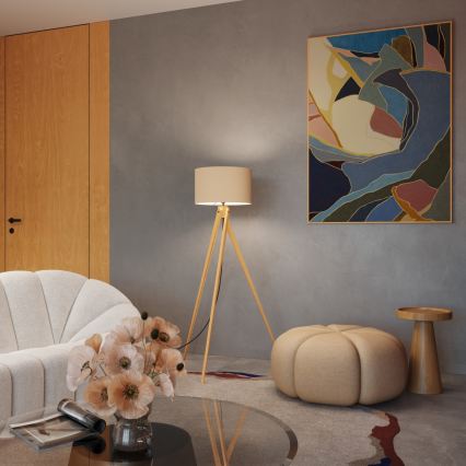 Stoječa svetilka NATT 1xE27/15W/230V taupe